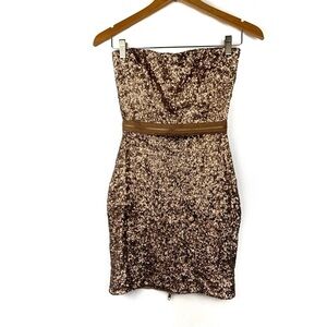 Dress the Population strapless sequin mini dress